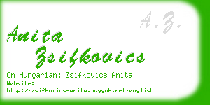 anita zsifkovics business card